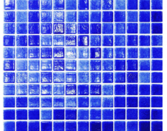 Mosaico vitreo azul cobalto niebla 2.5 x2.5 cms modelo Togama